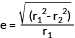 eccentricity formular