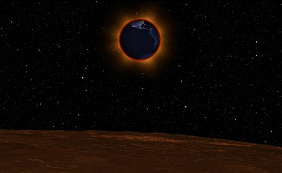 Lunar Eclipse from Moon