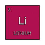Color element cell for lithium.