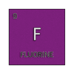 Color element cell for fluorine.