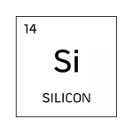 Black and white element cell for silicon.