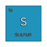 Color element cell for sulfur.