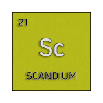 Color element cell for scandium.