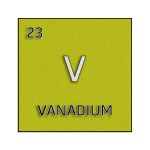 Color element cell for vanadium.