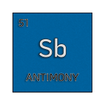Color element cell for antimony.
