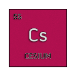 Color element cell for cesium.