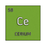 Color element cell for cerium.