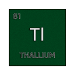 Color element cell for thallium.