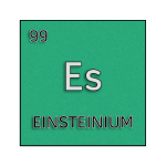 Color element cell for einsteinium.