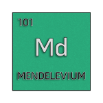 Color element cell for mendelevium.