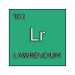 Color element cell for lawrencium.