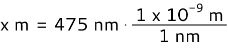 nm to m conversion example