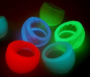 Glowing Resin Rings