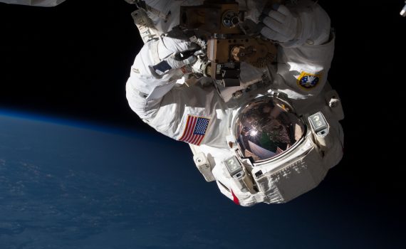 This spacewalk would have been a lot more interesting without the space suit and not necessarily fatal. (NASA)