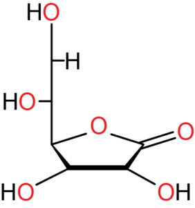 Haworth projection of vitamin C.