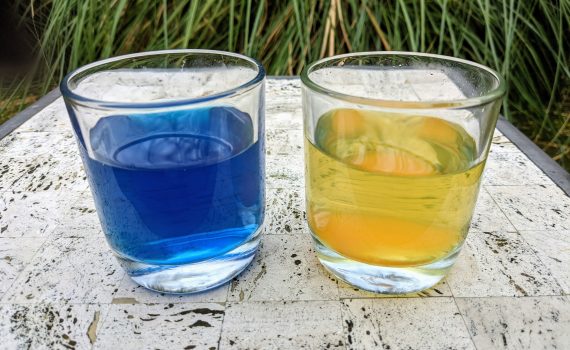 Gatorade and drain cleaner color change