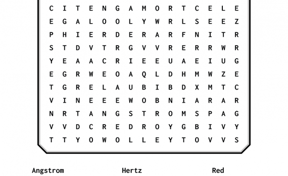 Electromagnetic Spectrum Word Search