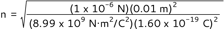 Coulomb Force Example Math Step 6