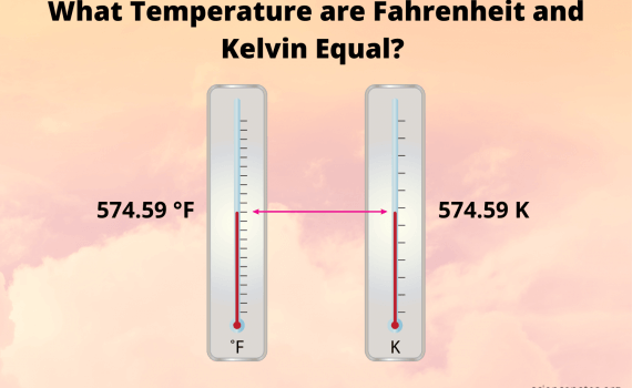 Fahrenheit and Kelvin are equal at 574.59.