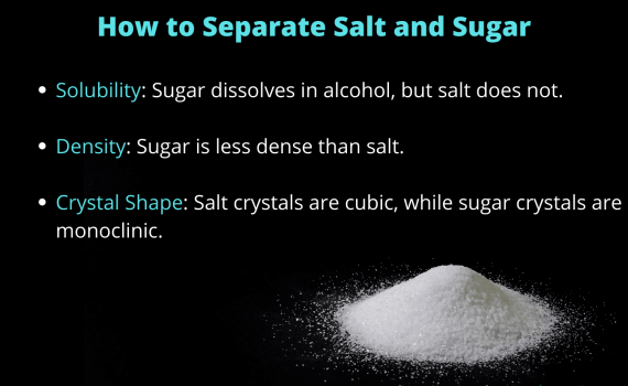 How to Separate Salt and Sugar