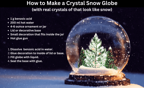 How to Make a Crystal Snow Globe With Benzoic Acid