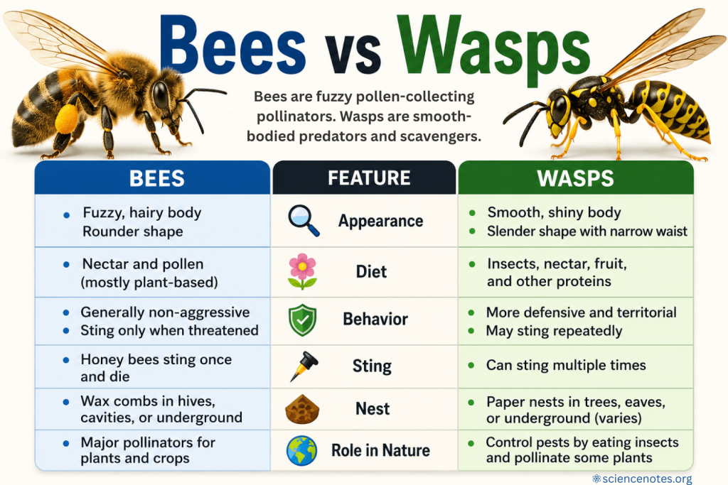 Bees vs Wasps Key Differences