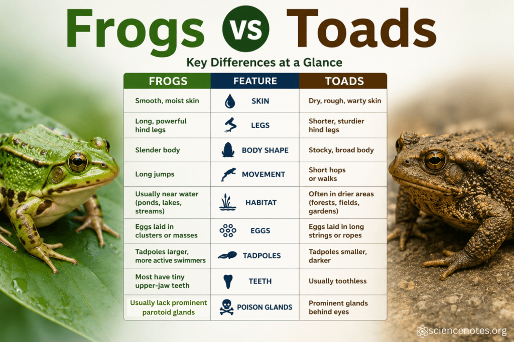 Frogs vs Toads