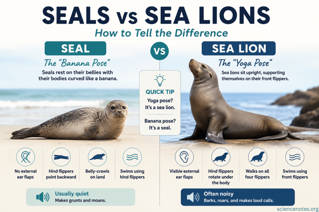 Seal vs Sea Lion Infographic